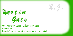 martin gats business card