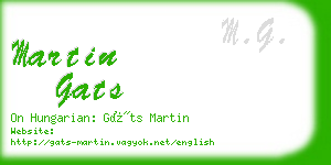 martin gats business card